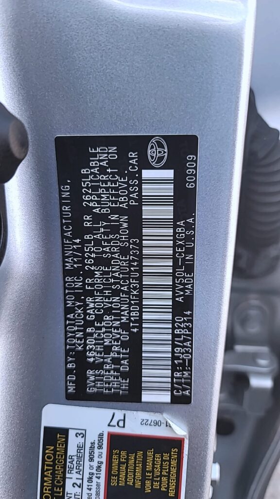 2015 Toyota Camry XLE