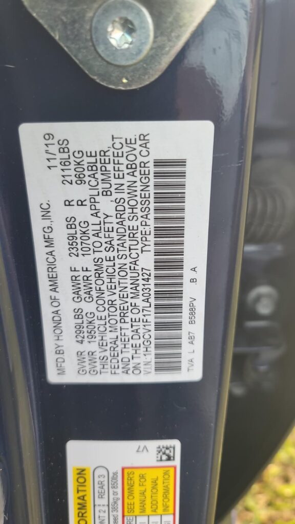 2020 Honda Accord LX